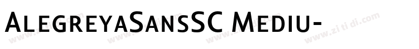 AlegreyaSansSC Mediu字体转换